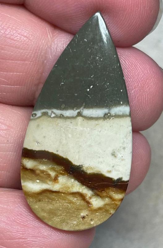 Oval 39x20mm Polychrome Jasper Cabochon 46