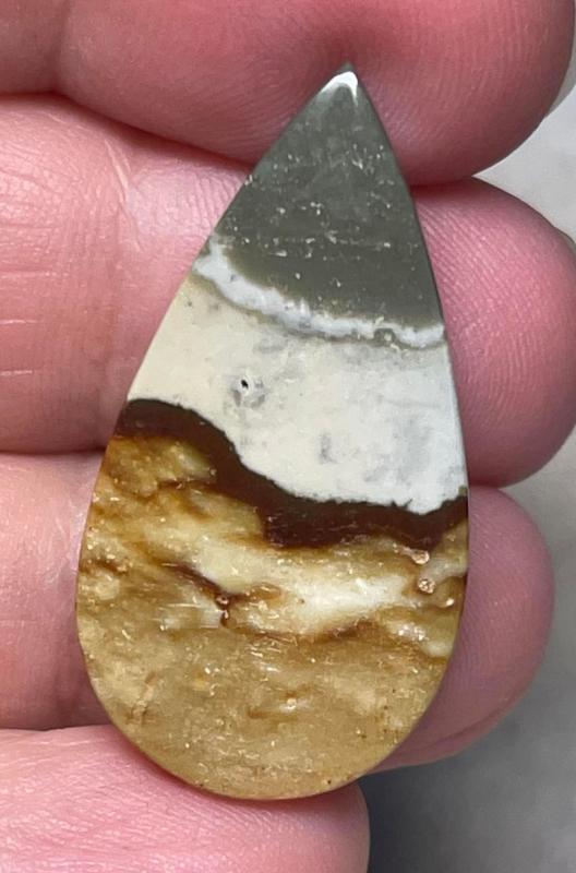 Teardrop 35x18mm Polychrome Jasper Cabochon 50