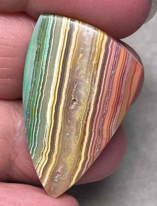 Freeform 37x22mm Colour Enhanced Agate Cabochon 56