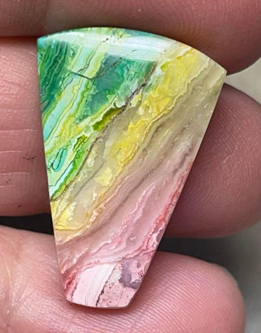 Freeform 27x18mm Colour Enhanced Agate Cabochon 57