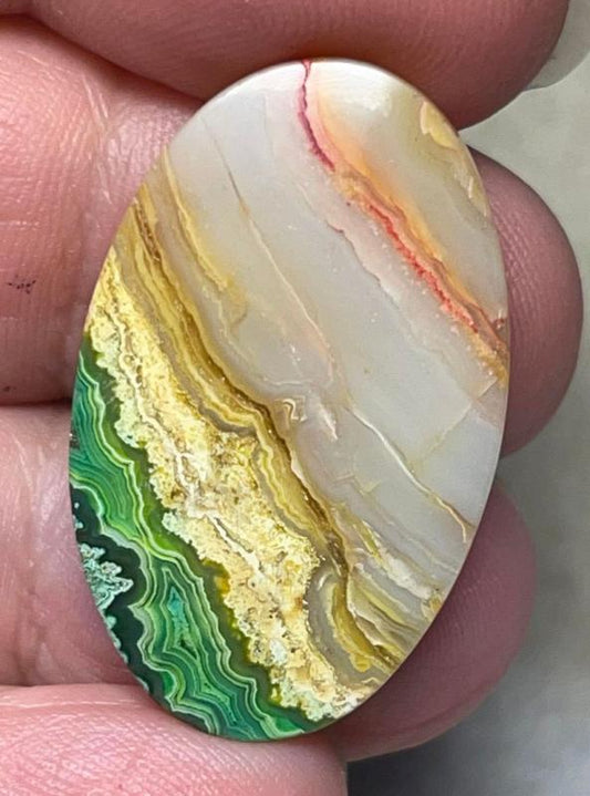 Oval 31x19mm Colour Enhanced Agate Cabochon 58