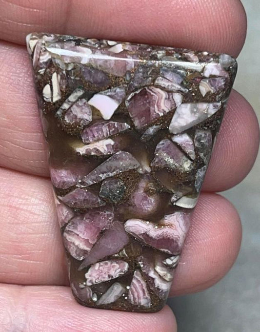 Freeform 37x27mm Mohave Rhodochrosite Cabochon 01