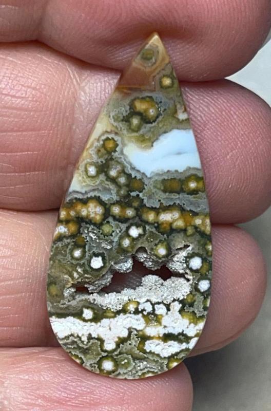 Teardrop 36x17mm Ocean Jasper Cabochon 48