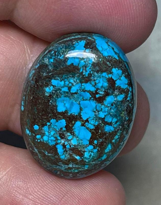 Oval 25x19mm Hubei Turquoise Cabochon 45