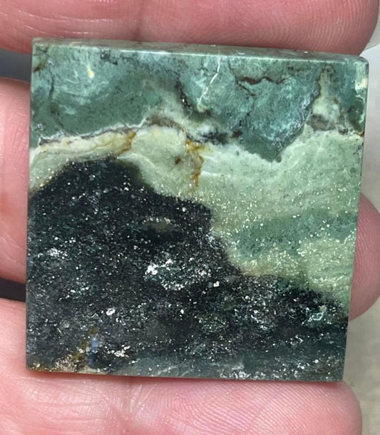 Square 33x33mm Indonesian Jasper Cabochon 21