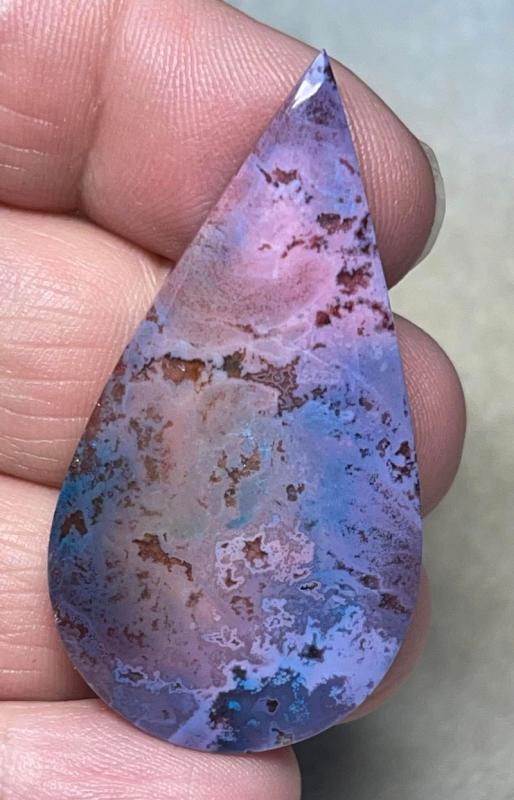 Teardrop 48x25mm Colour Enhanced Agate Cabochon 65
