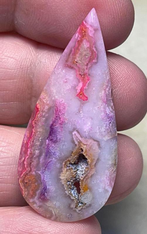 Teardrop 42x19mm Colour Enhanced Agate Cabochon 68
