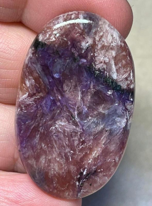 Oval 42x25mm Designer Charoite Cabochon 70