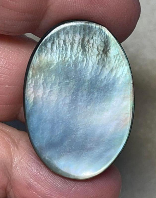 Oval 33x22mm Black Mother of Pearl Cabochon 30