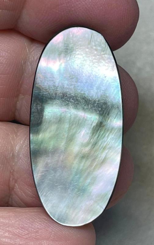 Oval 38x17mm Black Mother of Pearl Cabochon 35