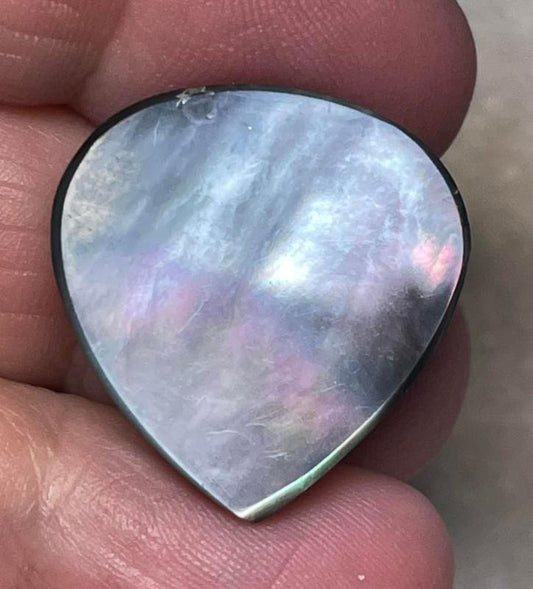 Teardrop 23x23mm Black Mother of Pearl Cabochon 44