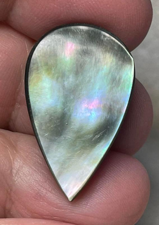 Teardrop 28x17mm Black Mother of Pearl Cabochon 46