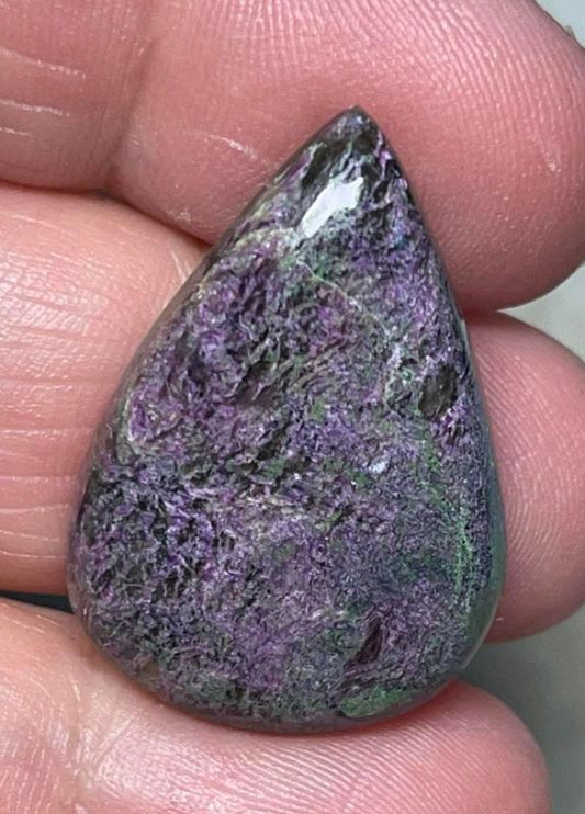Teardrop 30x21mm Stichtite Cabochon 14