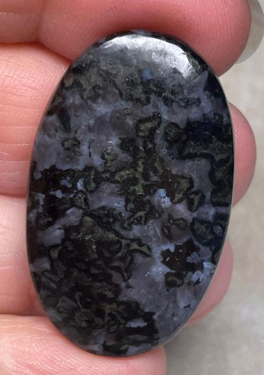 Oval 39x24mm Indigo Gabro Jasper Cabochon 09