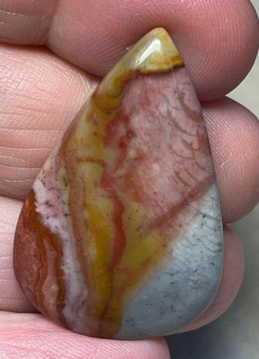 Teardrop 37x24mm Polychrome Jasper Cabochon 61
