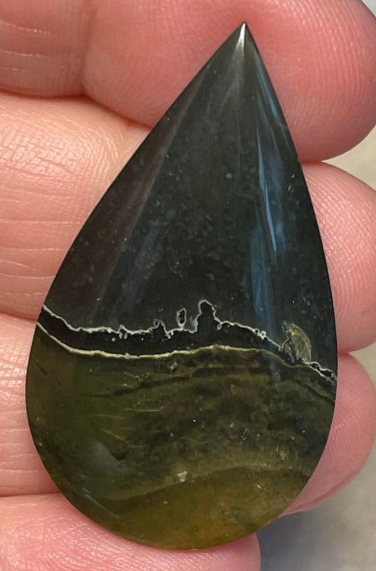 Teardrop 41x24mm Polychrome Jasper Cabochon 62