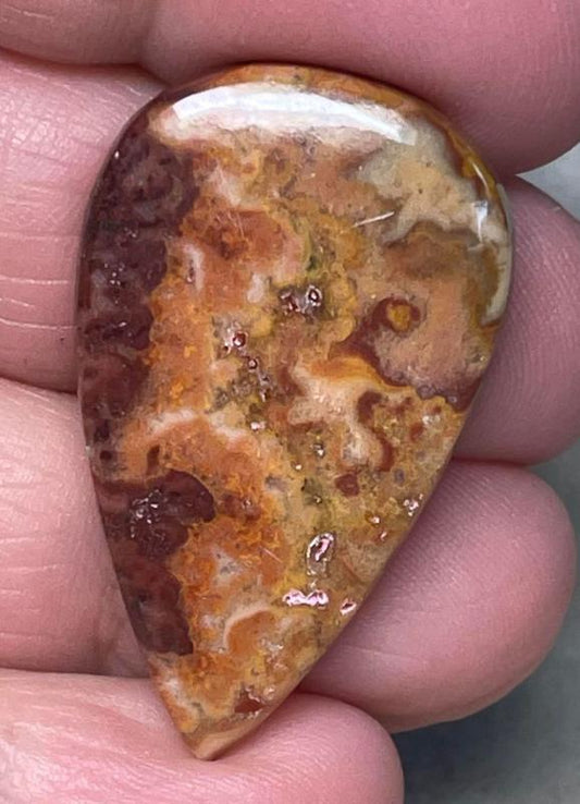 Teardrop 35x21mm Dryhead Agate Cabochon 15
