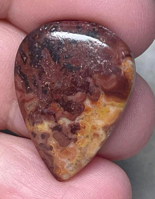 Teardrop 26x19mm Dryhead Agate Cabochon 18