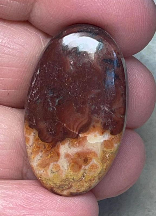 Oval 33x19mm Dryhead Agate Cabochon 19
