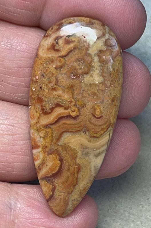 Teardrop 46x21mm Dryhead Agate Cabochon 22
