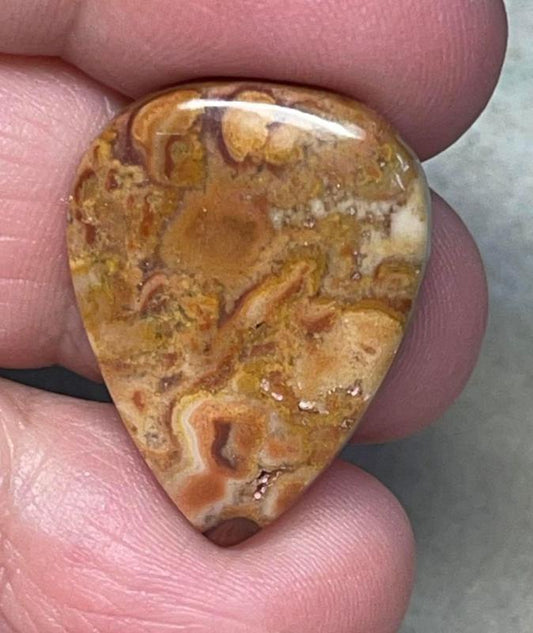 Teardrop 27x20mm Dryhead Agate Cabochon 30
