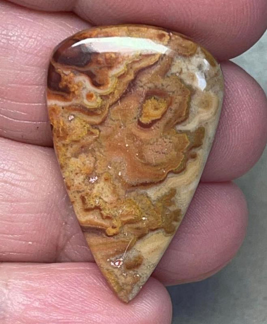 Teardrop 34x21mm Dryhead Agate Cabochon 34