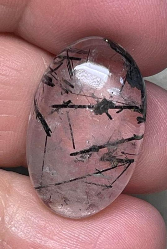Oval 26x16mm Tourmalated Quartz Cabochon 31