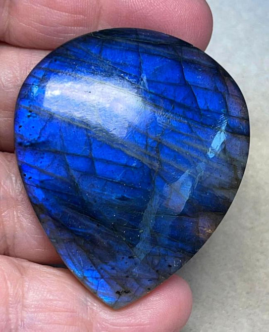 Teardrop 52x44mm Labradorite Cabochon 206