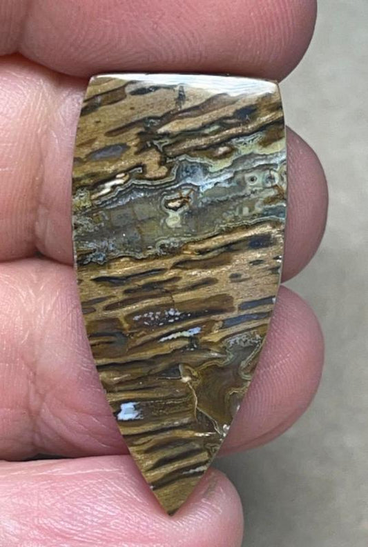 Freeform 35x17mm Petrified Pocket Root Cabochon 07
