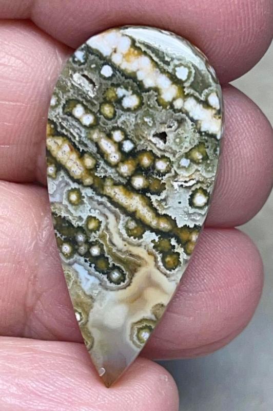 Teardrop 36x17mm Ocean Jasper Cabochon 56
