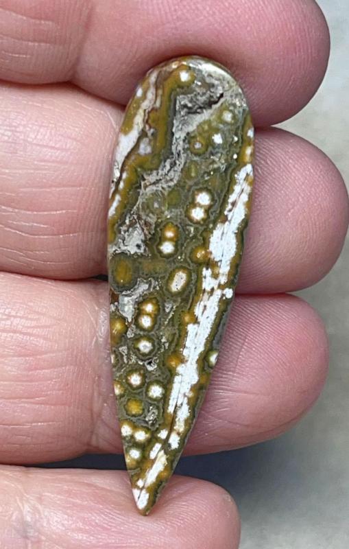 Teardrop 44x13mm Ocean Jasper Cabochon 60