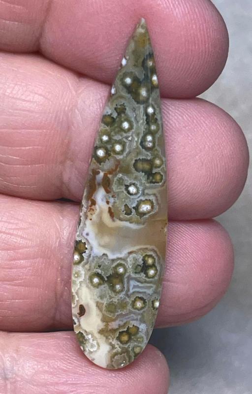 Teardrop 45x12mm Ocean Jasper Cabochon 64