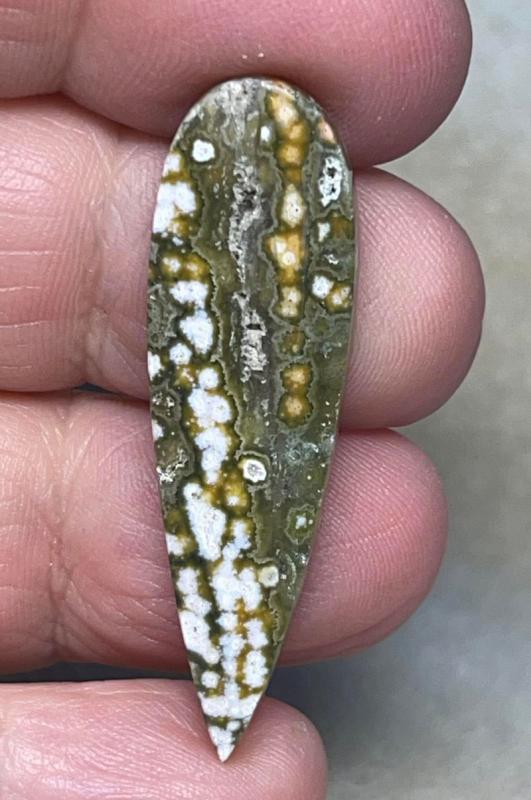 Teardrop 41x12mm Ocean Jasper Cabochon 70