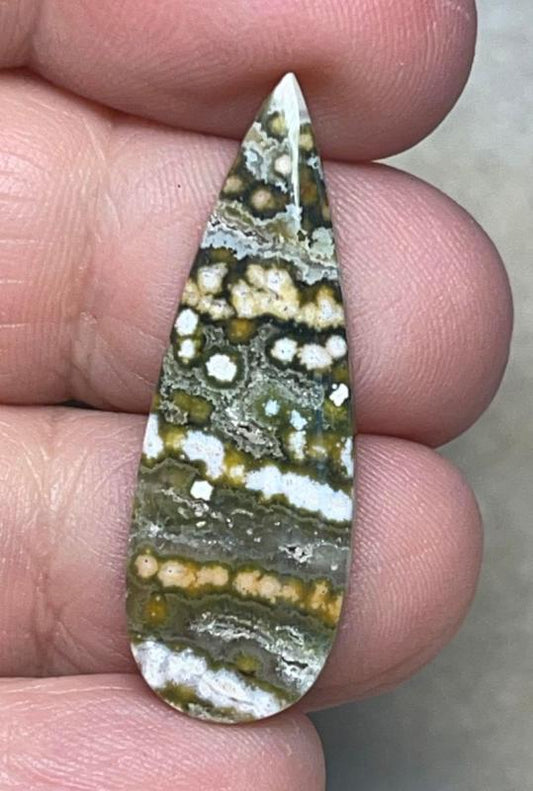 Teardrop 35x12mm Ocean Jasper Cabochon 73