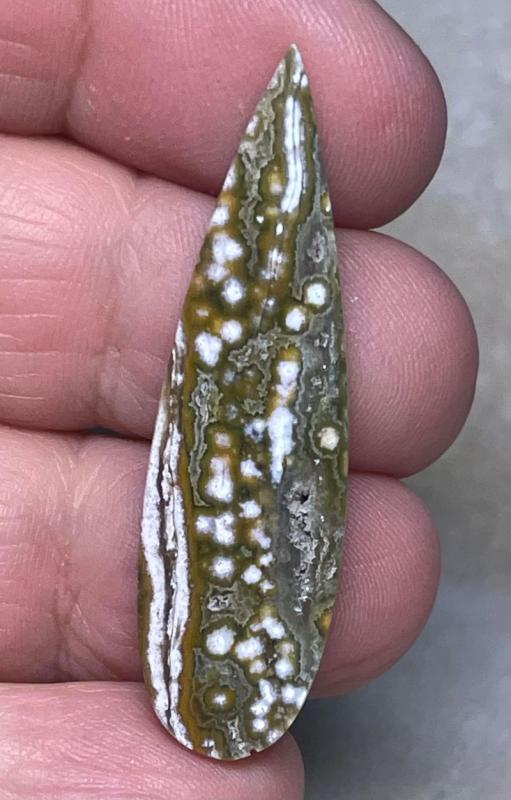 Teardrop 45x13mm Ocean Jasper Cabochon 75