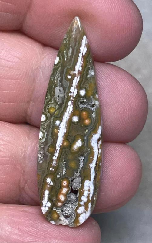 Teardrop 41x12mm Ocean Jasper Cabochon 78