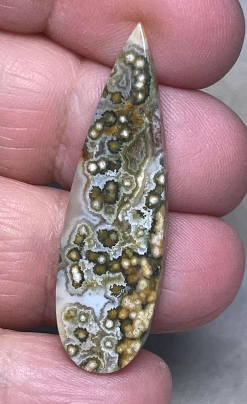 Teardrop 42x12mm Ocean Jasper Cabochon 79
