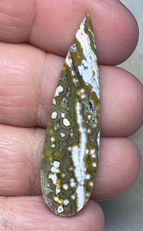 Teardrop 43x12mm Ocean Jasper Cabochon 82
