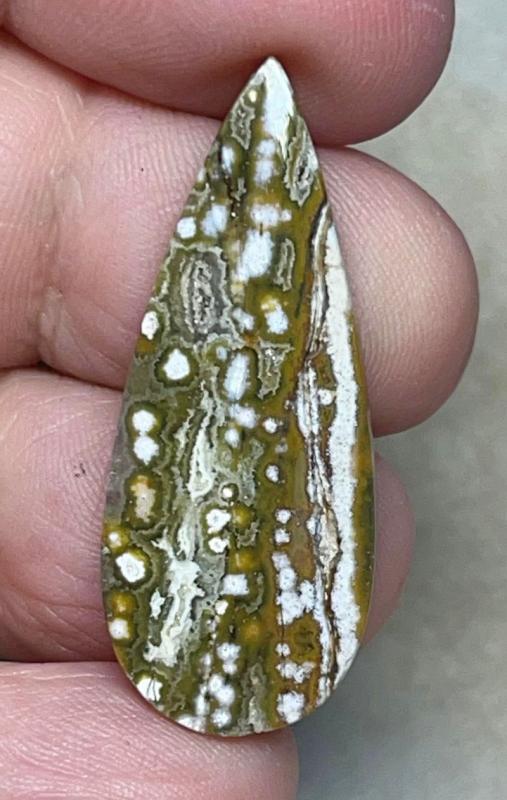 Teardrop 36x15mm Ocean Jasper Cabochon 84