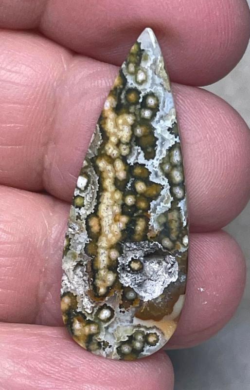 Teardrop 37x14mm Ocean Jasper Cabochon 86