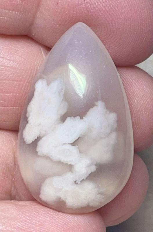 Teardrop 33x20mm Cherry Blossom Agate Cabochon 13