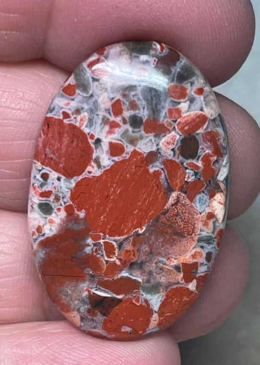 Oval 34x23mm Taboo Jasper Cabochon 01