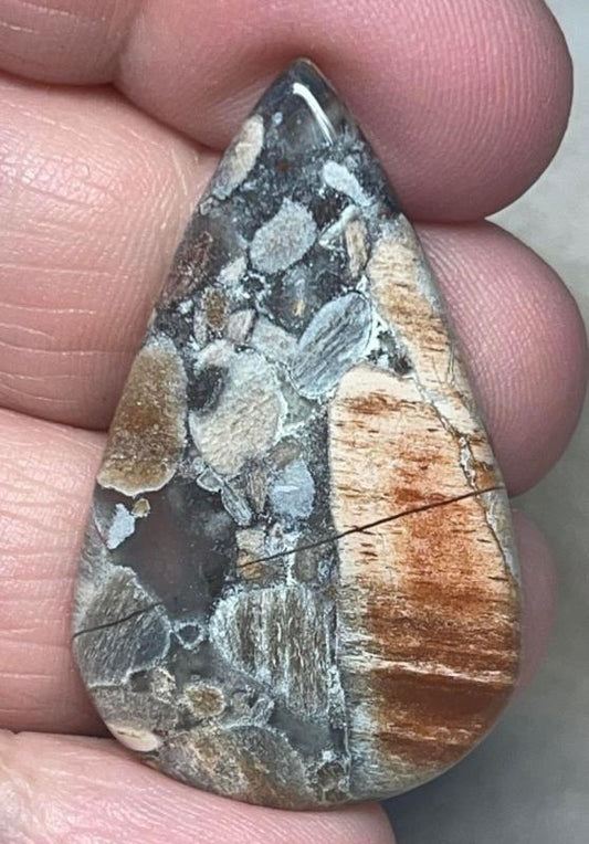 Teardrop 40x24mm Taboo Jasper Cabochon 02