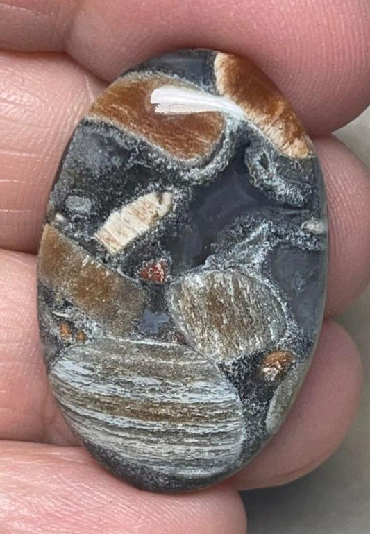 Oval 34x21mm Taboo Jasper Cabochon 03