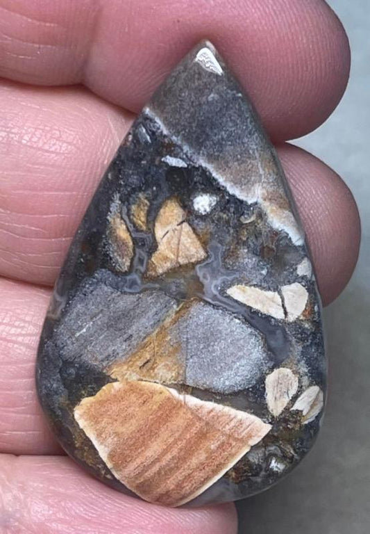 Teardrop 44x27mm Taboo Jasper Cabochon 07