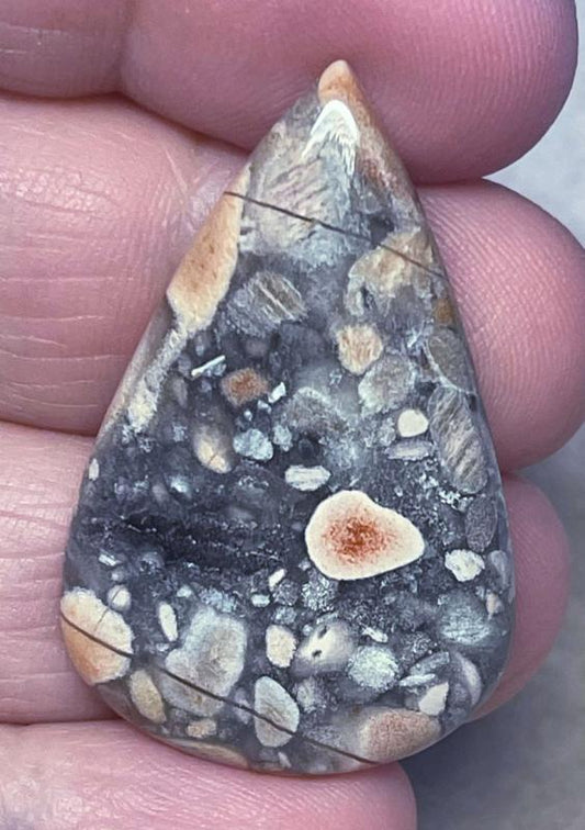 Teardrop 39x24mm Taboo Jasper Cabochon 08