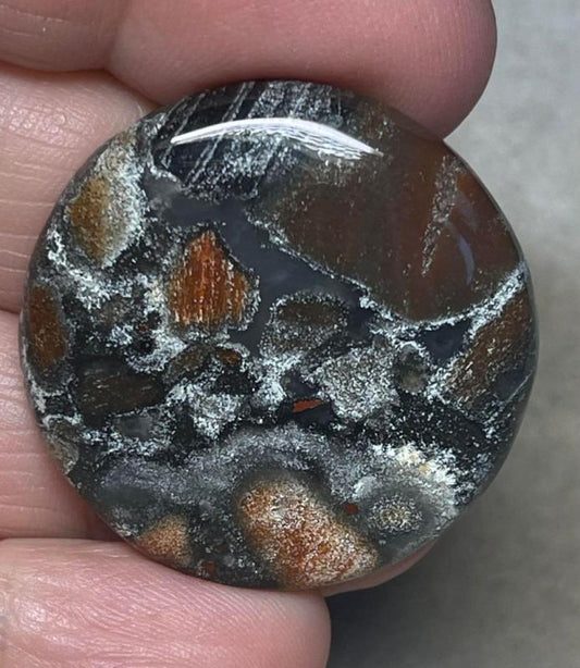 Round 33x33mm Taboo Jasper Cabochon 10