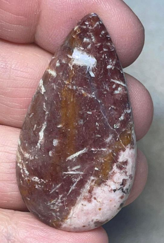 Teardrop 48x26mm Butterfly Wing Jasper Cabochon 29