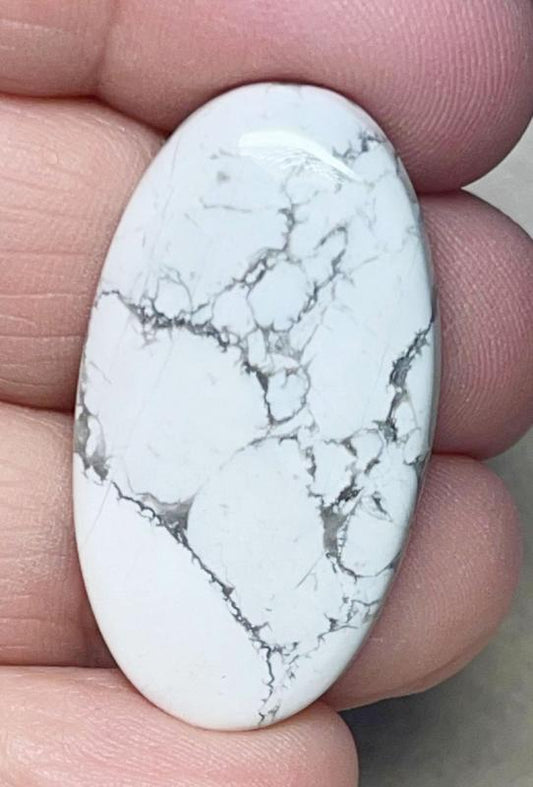 Oval 36x19mm Howlite Cabochon 02