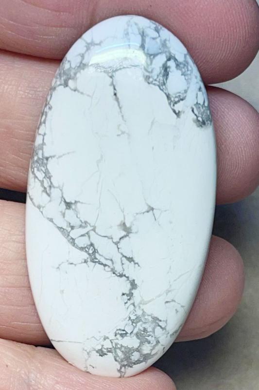 Oval 50x26mm Howlite Cabochon 28